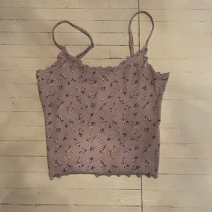 Purple floral tank top